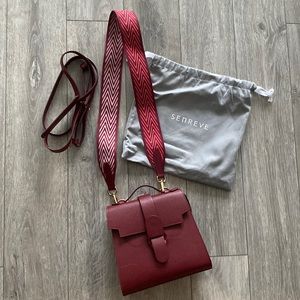 SENREVE - dark red multi use handbag with interchangeable strap